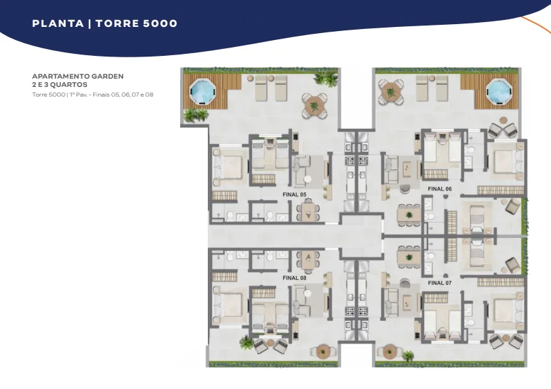 Planta 12: Breeze Inspire Residence, apartamento de alto padrão na Barra da Tijuca, Rio de Janeiro