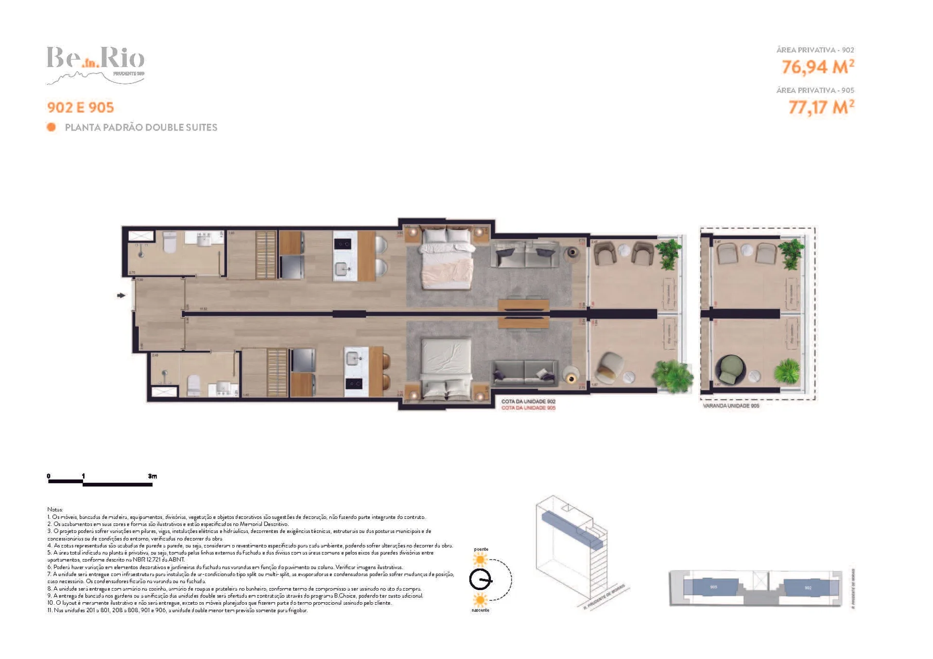 Planta 13: Be in Rio Prudente 589, studio de alto padrão em Ipanema, Rio de Janeiro