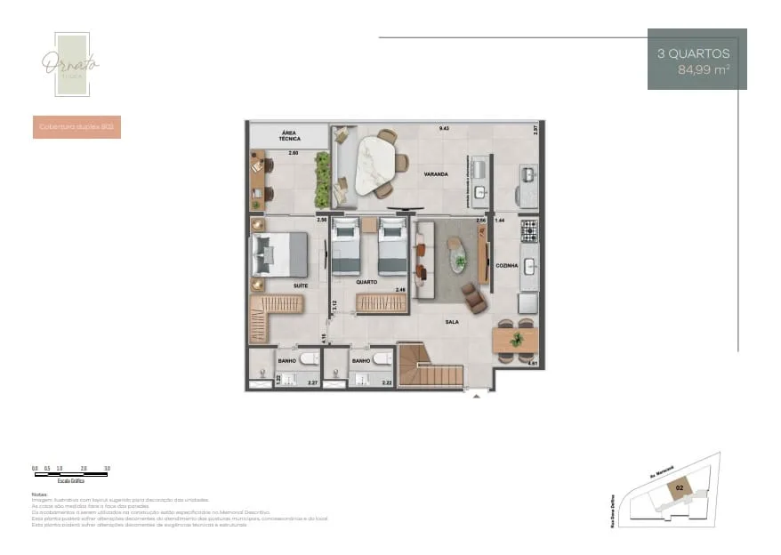 Planta 15: Ornato Tijuca, apartamento de alto padrão na Tijuca, Rio de Janeiro