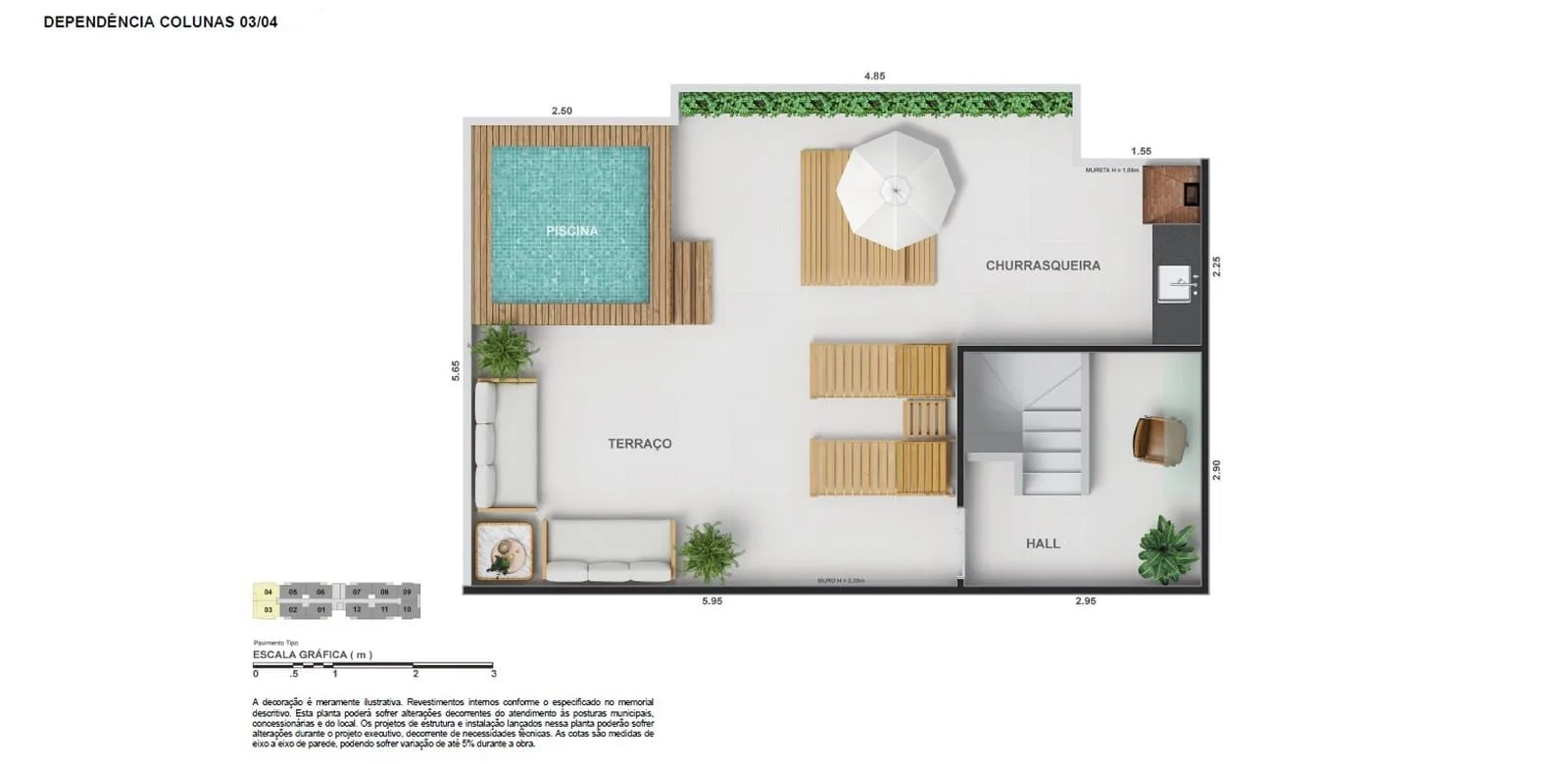 Planta 12: Vitale View Clube Residencial, apartamento de alto padrão em Outro, Rio de Janeiro