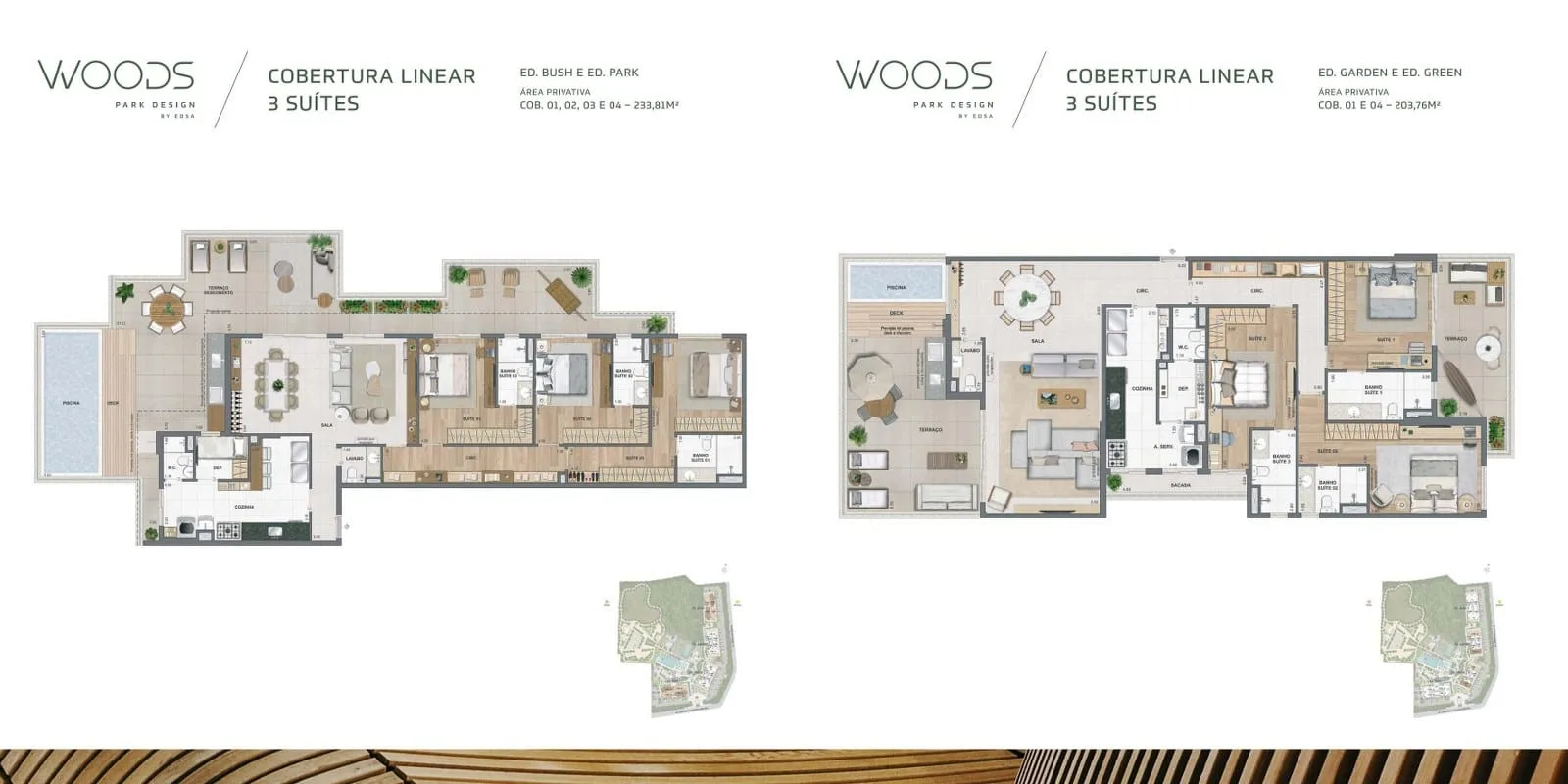 Planta 9: Woods Park Design, apartamento de alto padrão na Barra da Tijuca, Rio de Janeiro