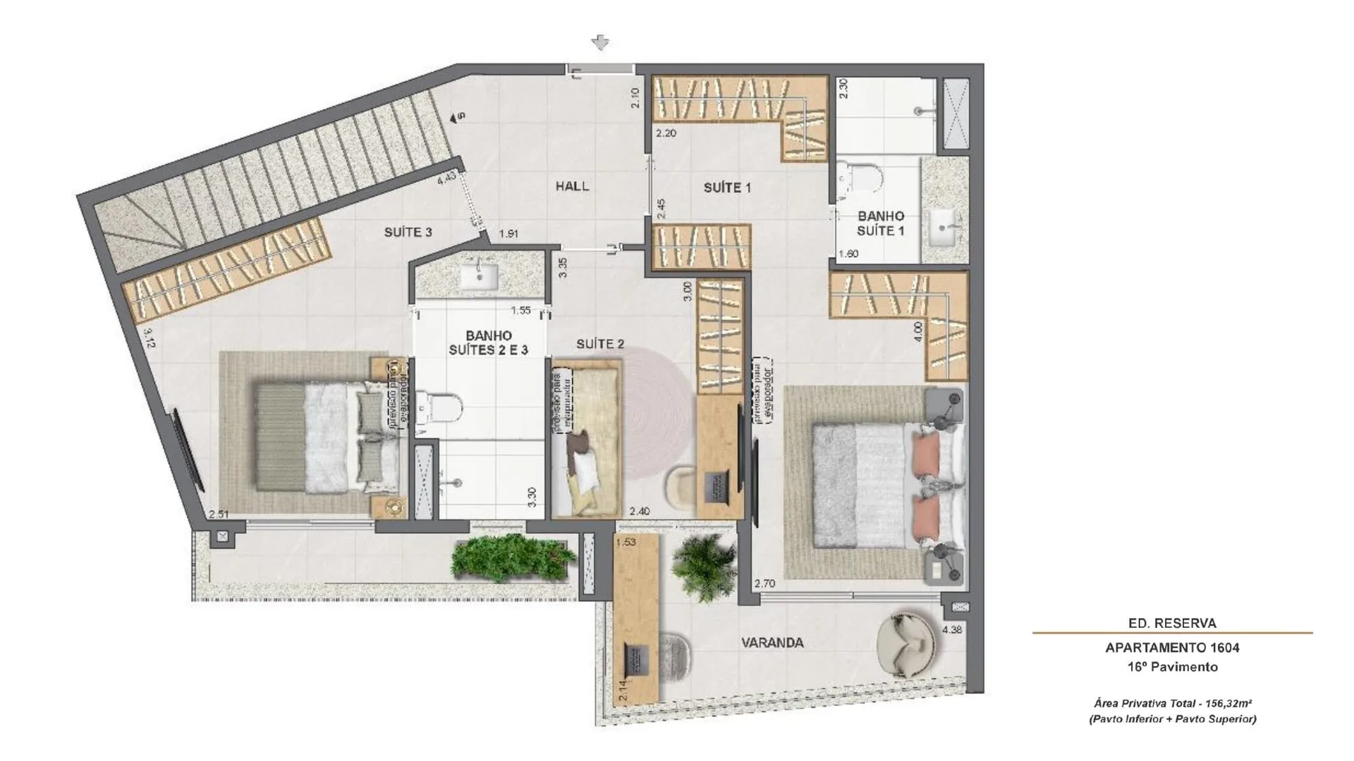 Planta 33: Endless Peninsula, apartamento de alto padrão na Barra da Tijuca, Rio de Janeiro