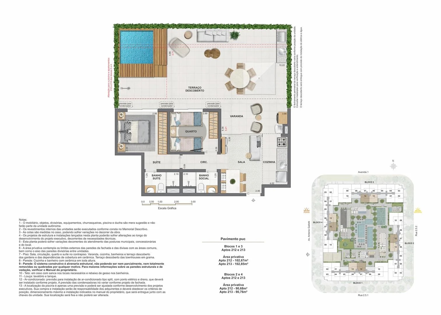 Planta 11: Arte Wood Residences, apartamento de alto padrão na Barra Olímpica, Rio de Janeiro