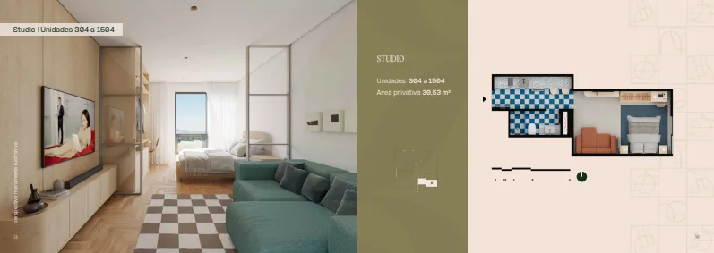 Planta 7: Oriá Residencial Glória, studio de alto padrão na Glória, Rio de Janeiro