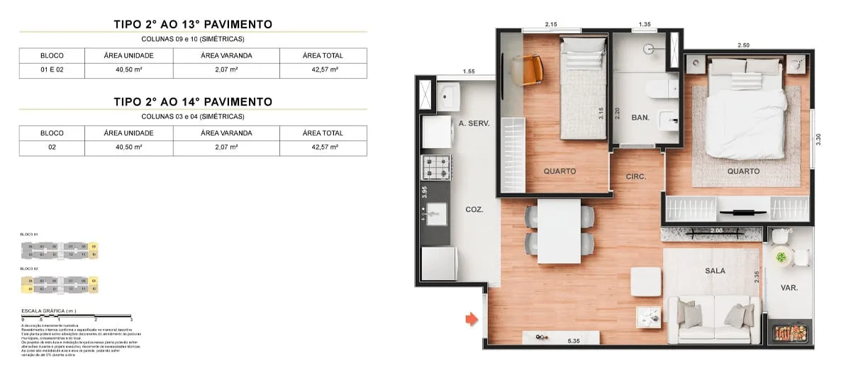 Planta 19: Vitale Sky Clube Residencial, apartamento de alto padrão em Outro, Rio de Janeiro