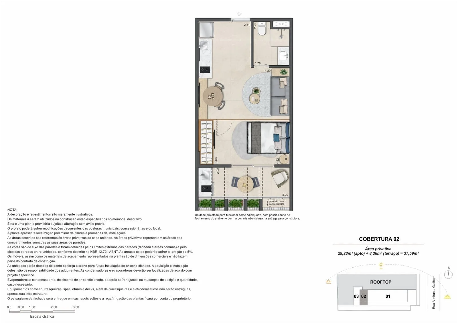 Planta 17: Guilhem Mozak, apartamento de alto padrão no Leblon, Rio de Janeiro