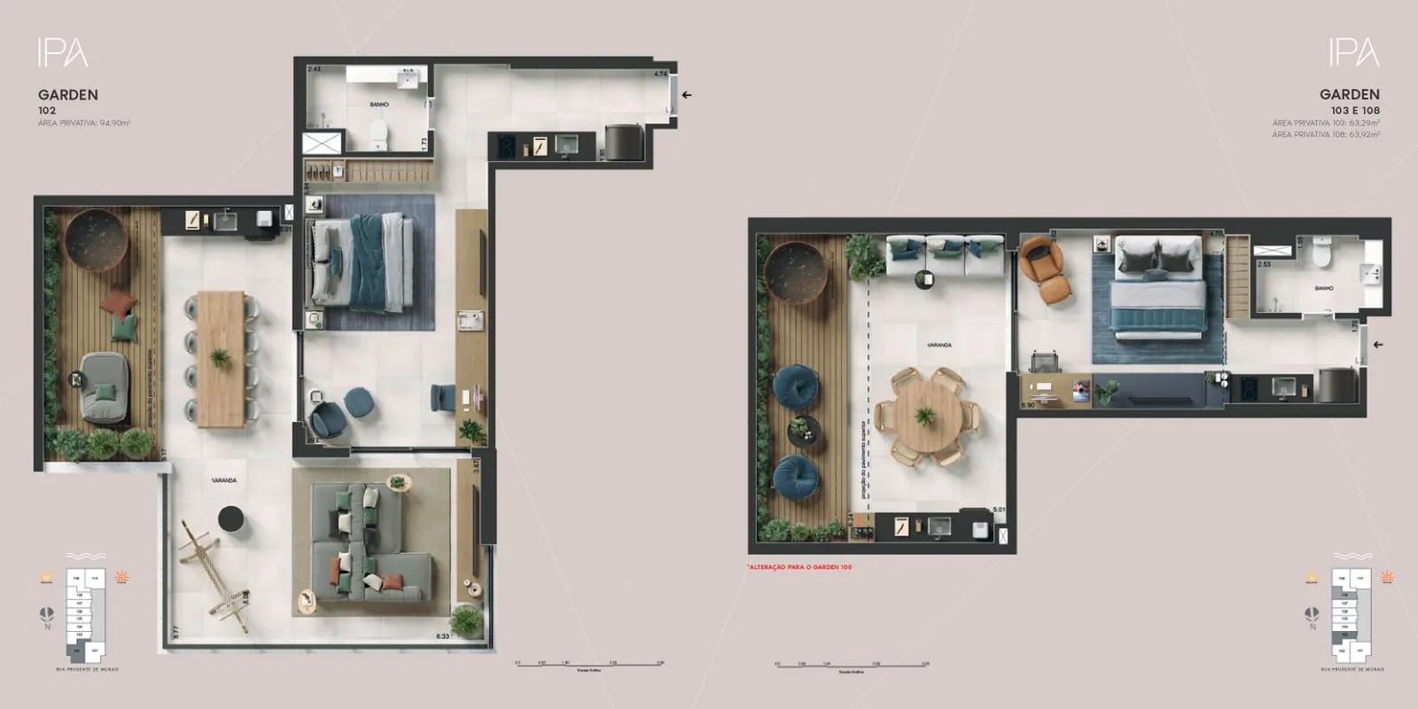 Planta 13: Ipa Studios , studio de alto padrão em Ipanema, Rio de Janeiro