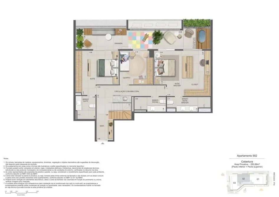 Planta 17: Zenture Residencial, apartamento de alto padrão em Botafogo, Rio de Janeiro