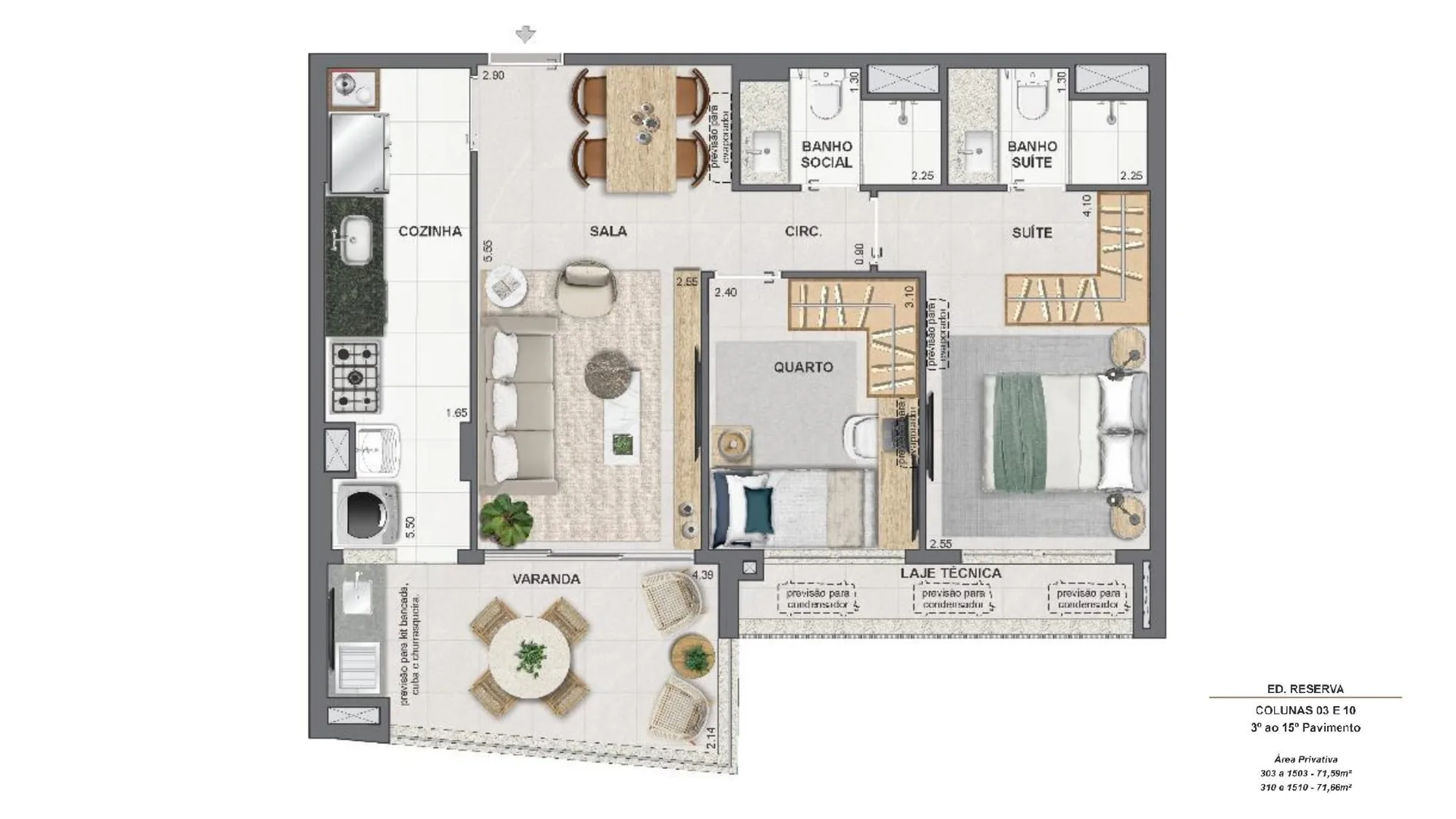 Planta 15: Endless Peninsula, apartamento de alto padrão na Barra da Tijuca, Rio de Janeiro