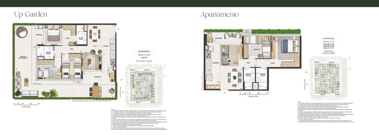 Planta 11: Arte Jardim Residencial, studio de alto padrão na Barra da Tijuca, Rio de Janeiro