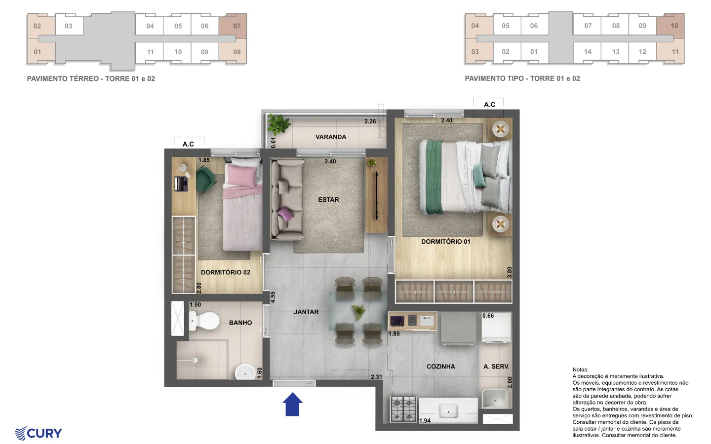 Planta 2: Nova Olaria Cury, apartamento de alto padrão em Outro, Rio de Janeiro