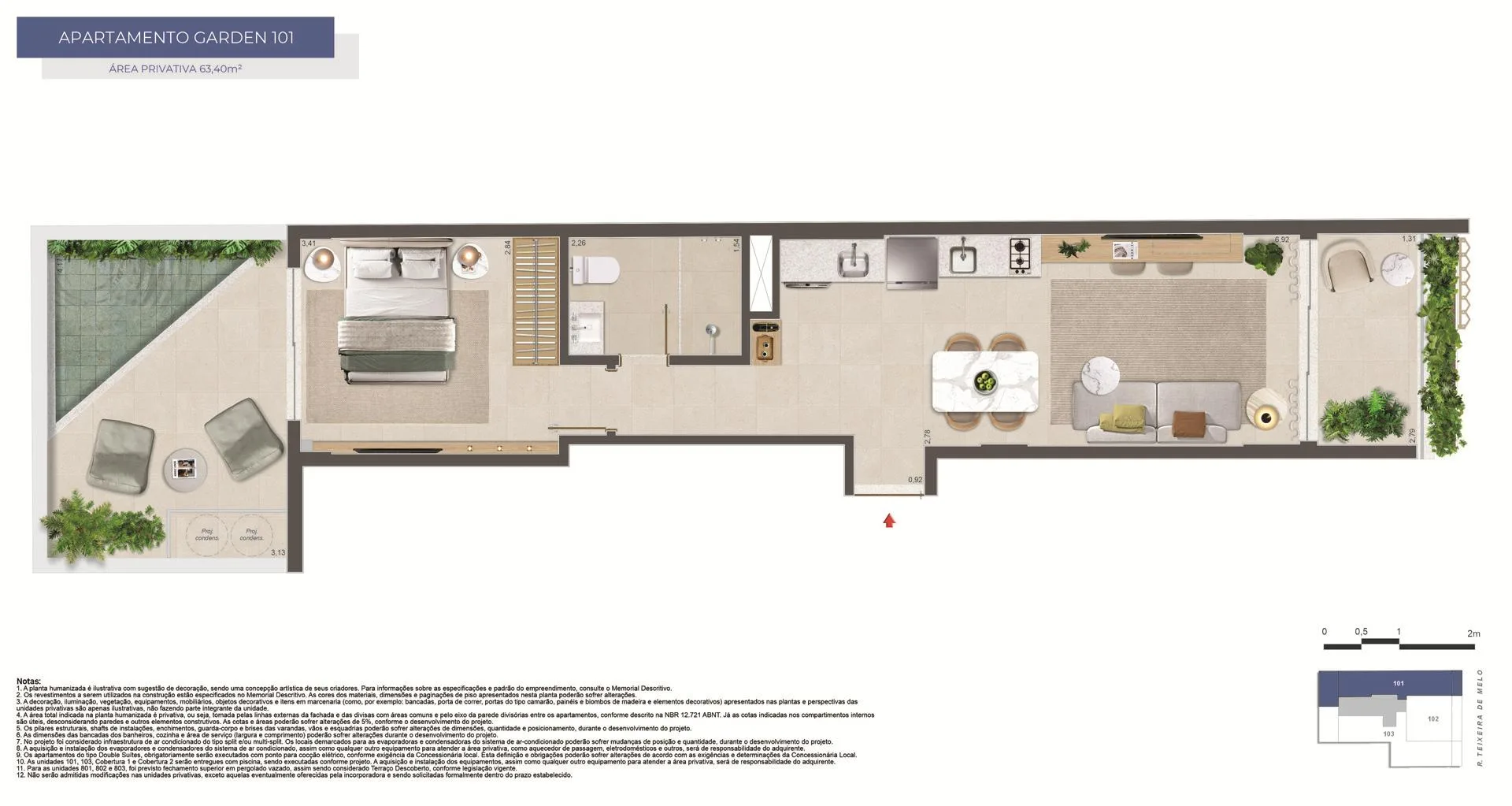 Planta 8: Mare Ipanema, apartamento de alto padrão em Ipanema, Rio de Janeiro