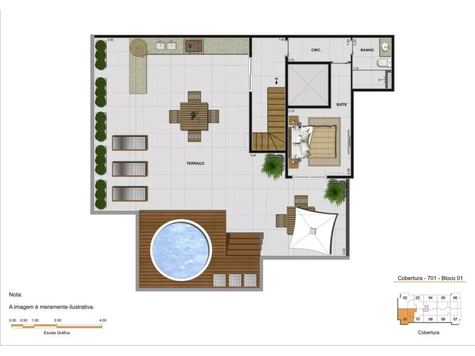 Planta 7: Village Vert Freguesia, apartamento de alto padrão em Outro, Rio de Janeiro