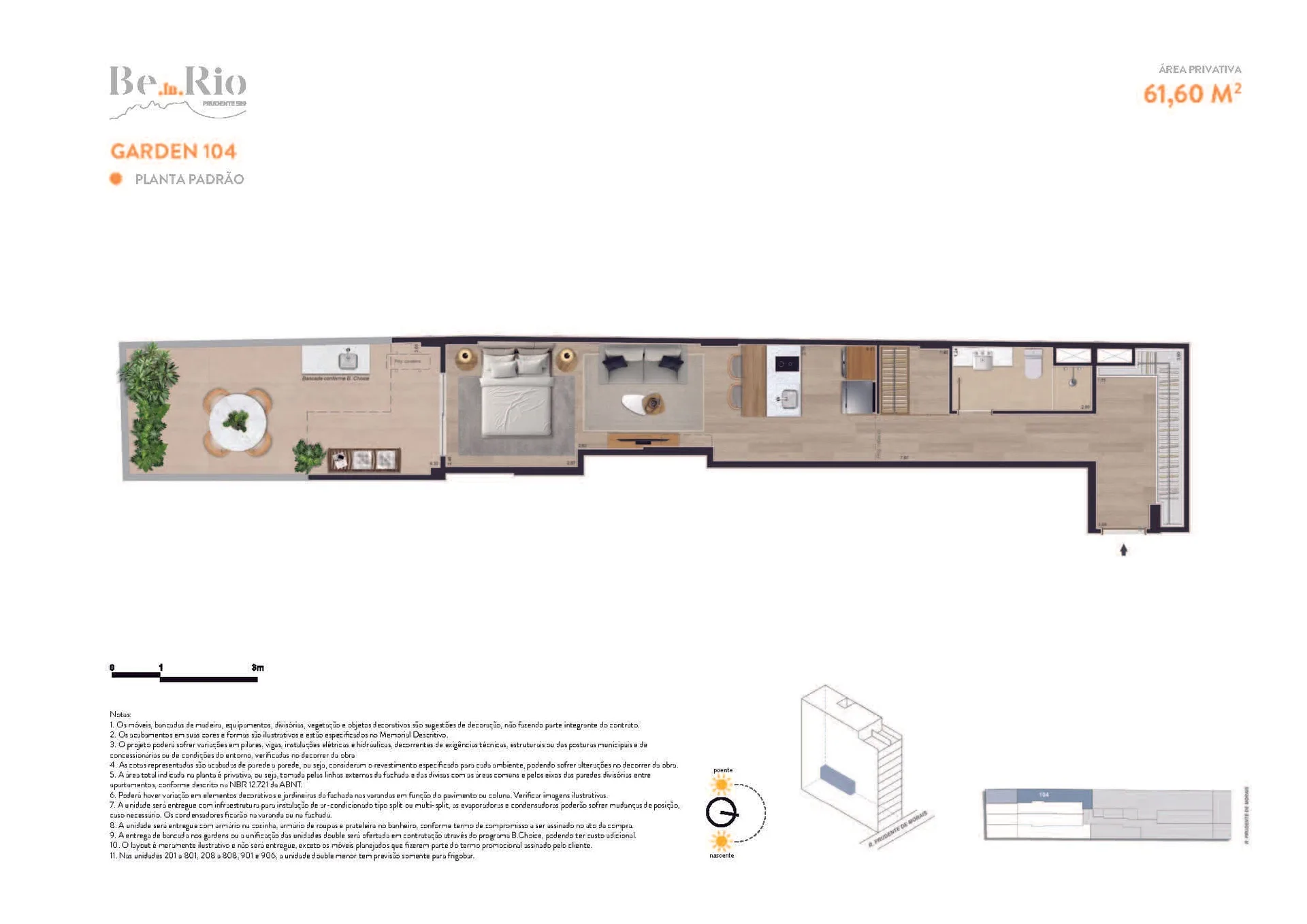 Planta 6: Ben in Rio Prudente 589, studio de alto padrão em Ipanema, Rio de Janeiro