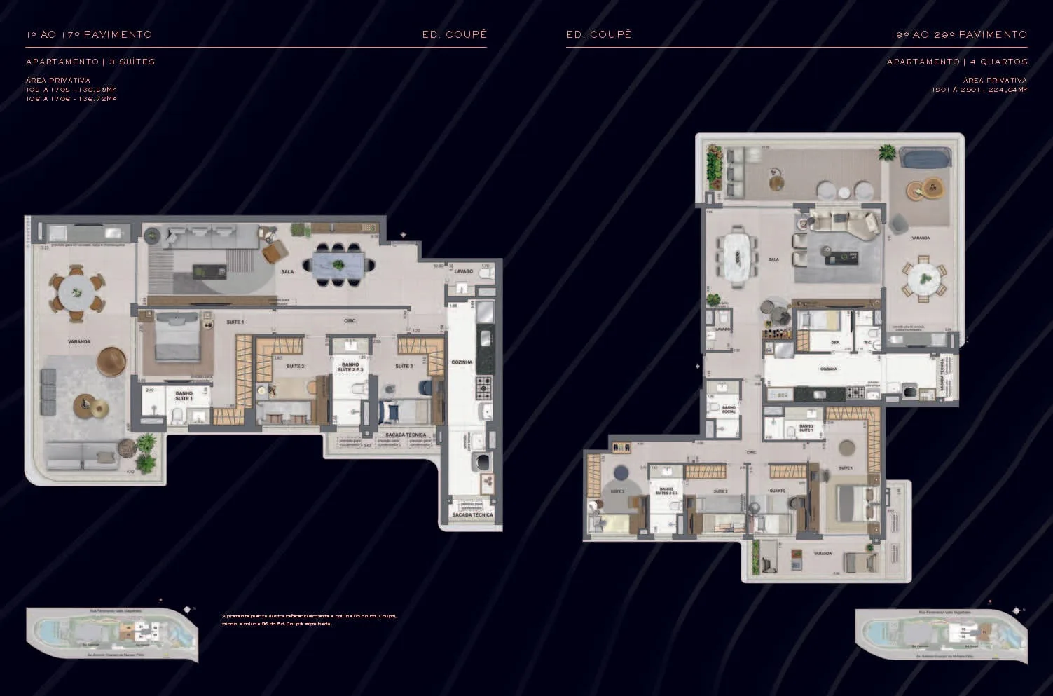 Planta 7: Coupe Tower RJZ Cyrela, apartamento de alto padrão na Barra da Tijuca, Rio de Janeiro