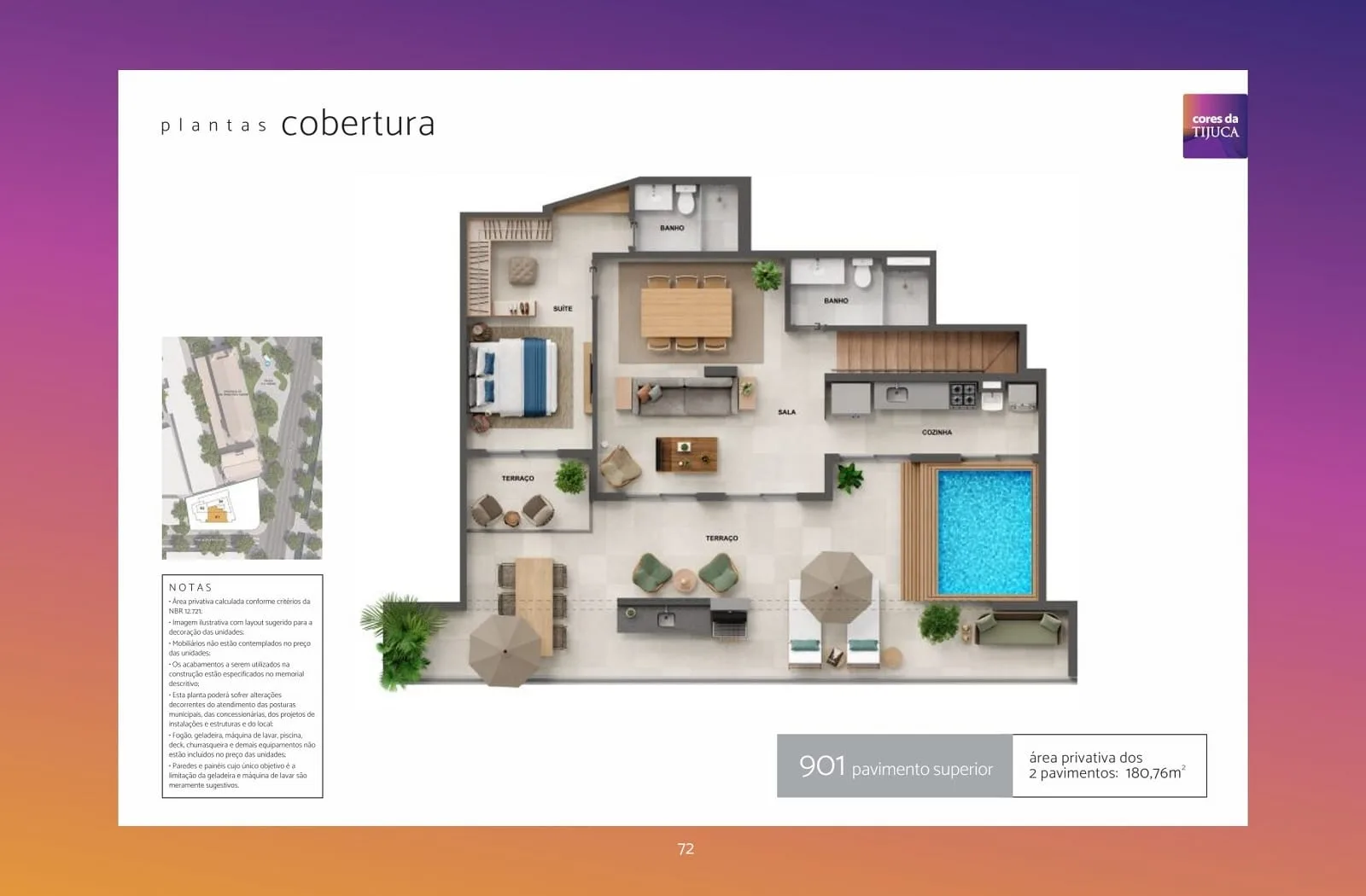 Planta 32: Cores da Tijuca, studio de alto padrão na Tijuca, Rio de Janeiro