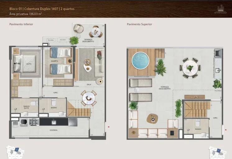 Planta 14: Symphony Residences Flamengo, apartamento de alto padrão no Flamengo, Rio de Janeiro