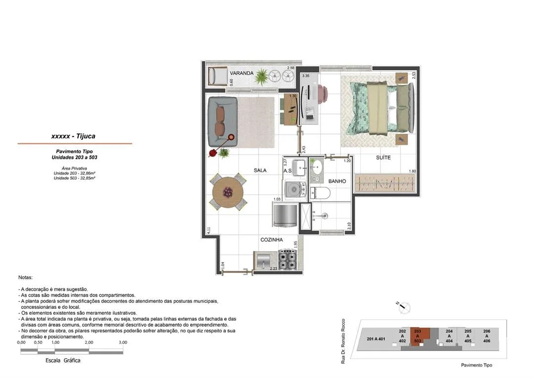 Planta 7: Relier Tijuca, apartamento de alto padrão na Tijuca, Rio de Janeiro
