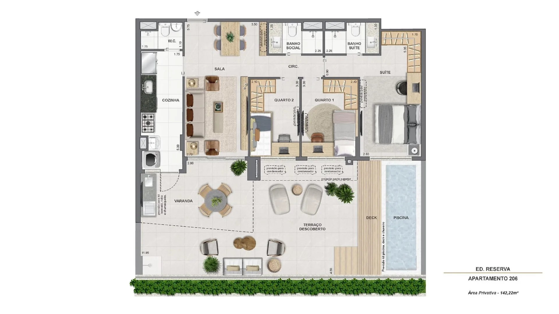 Planta 26: Endless Peninsula, apartamento de alto padrão na Barra da Tijuca, Rio de Janeiro