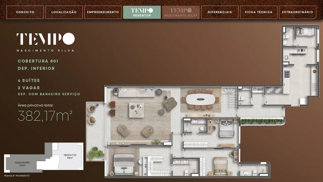 Planta 7: Tempo Ipanema, apartamento de alto padrão em Ipanema, Rio de Janeiro