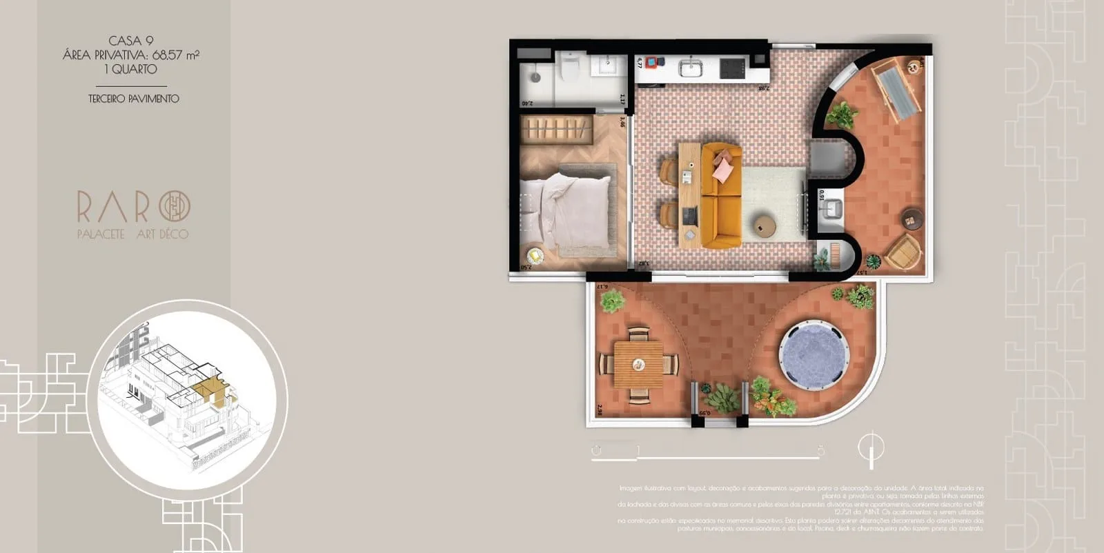 Planta 10: Raro Botafogo, apartamento de alto padrão em Botafogo, Rio de Janeiro