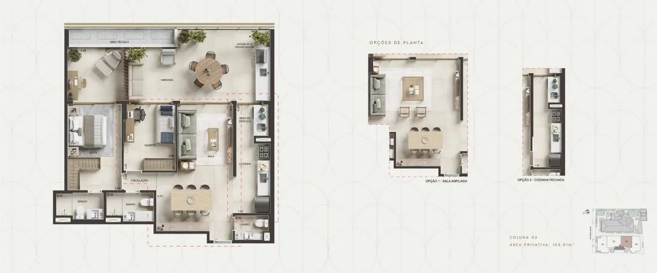 Planta 10: Oba Urca, apartamento de alto padrão na Urca, Rio de Janeiro