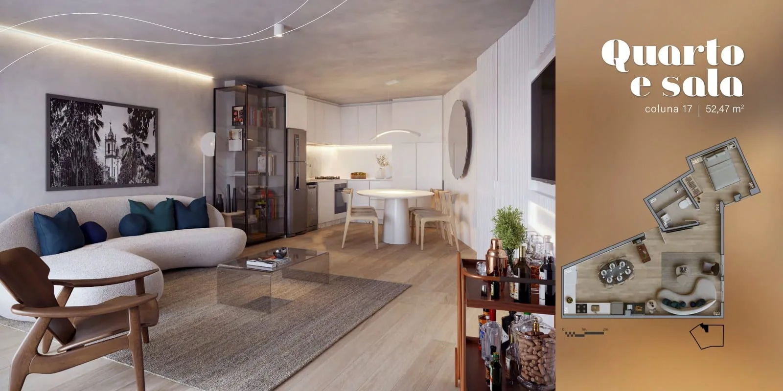 Planta 16: Glória Del Art Co Living, studio de alto padrão na Glória, Rio de Janeiro