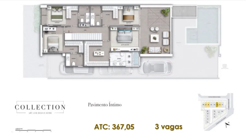 Planta 2: Collection Art and Design Home, casa de alto padrão na Barra da Tijuca, Rio de Janeiro
