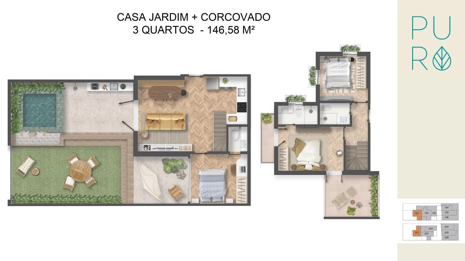 Planta 18: Puro Jardim Botânico, casa de alto padrão no Jardim Botânico, Rio de Janeiro