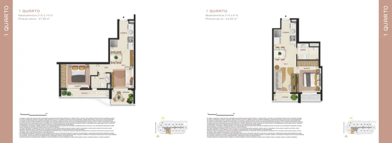Planta 10: Guima Botafogo, studio de alto padrão em Botafogo, Rio de Janeiro
