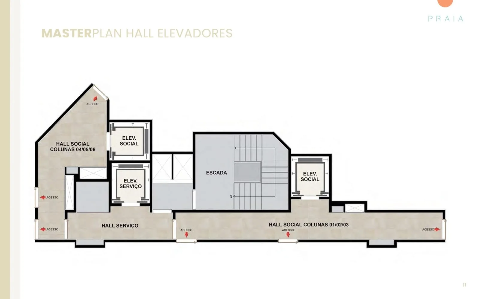 Planta 11: Praia Residencial Mar, apartamento de alto padrão na Barra da Tijuca, Rio de Janeiro