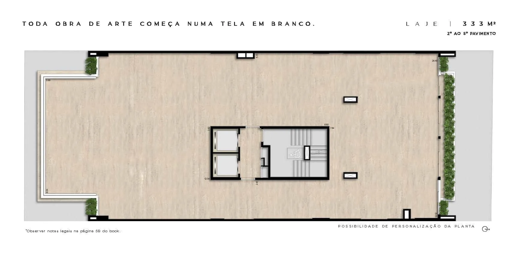 Planta 2: Mar Delfim Moreira, apartamento de alto padrão no Leblon, Rio de Janeiro