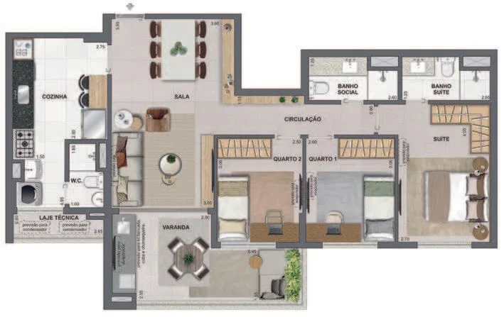 Planta 13: Iconyc By Yoo, apartamento de alto padrão em Botafogo, Rio de Janeiro
