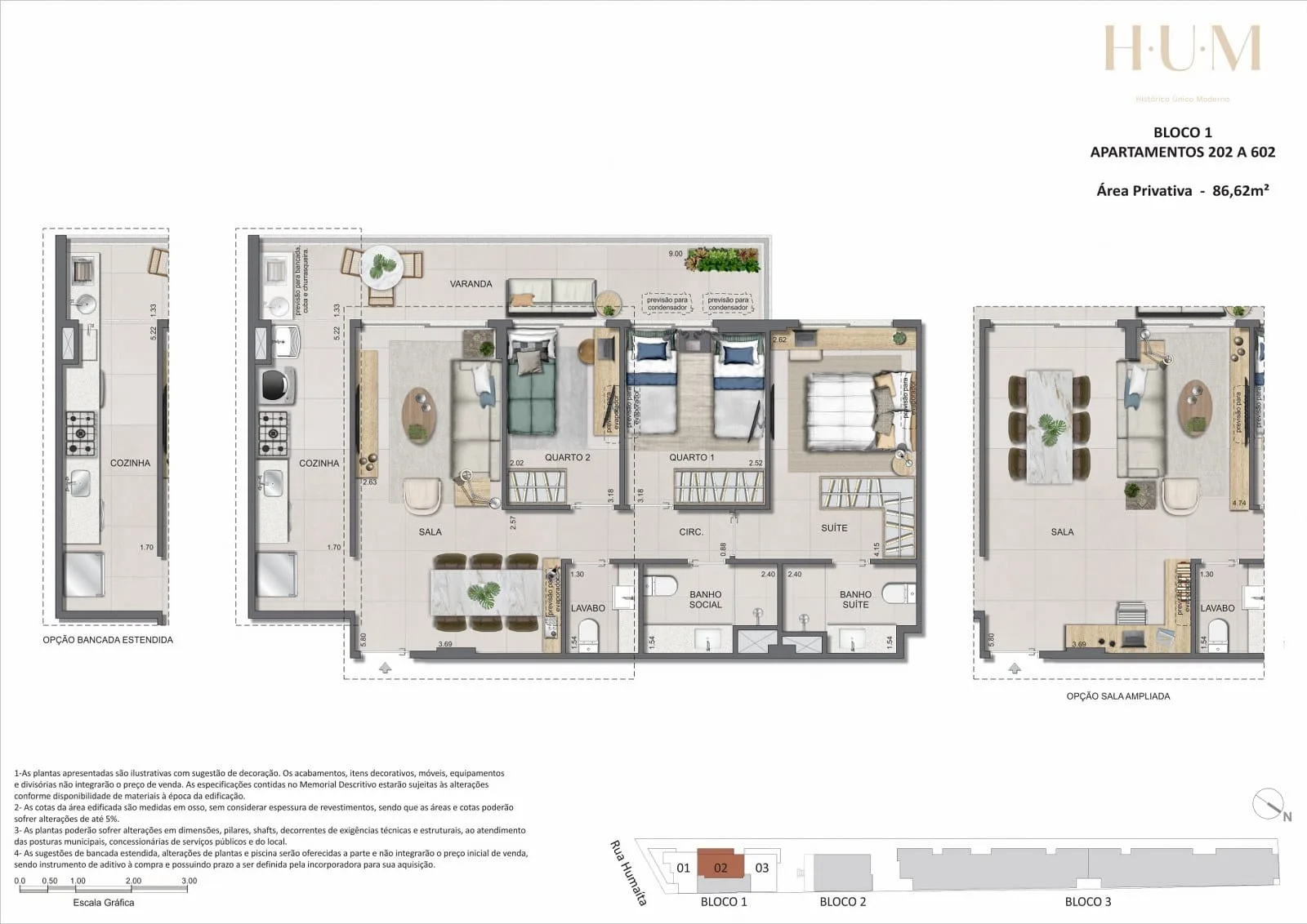 Planta 2: Hum Humaitá, apartamento de alto padrão em Outro, Rio de Janeiro