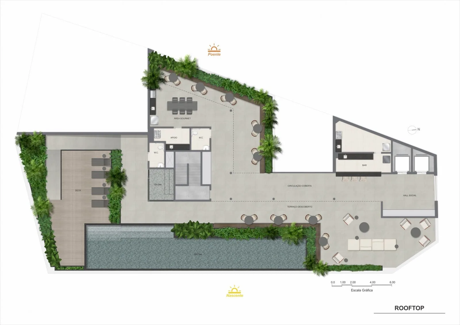 Planta 4: Sal Rio Residence, studio de alto padrão no Centro, Rio de Janeiro