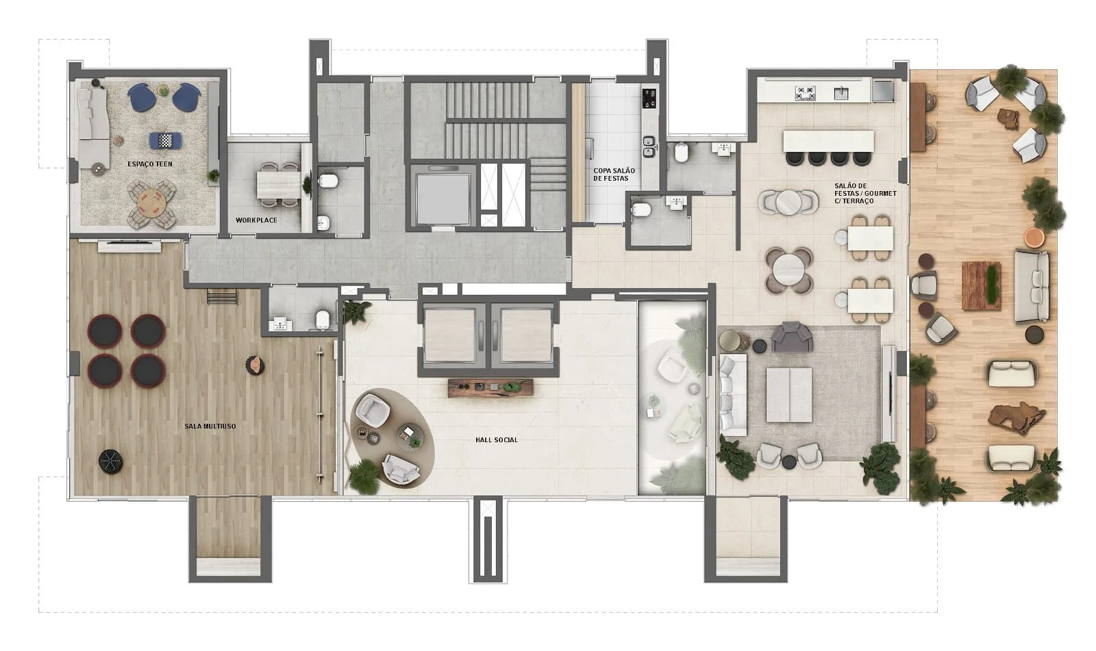 Planta 3: Oceana Golf Residence, apartamento de alto padrão na Barra da Tijuca, Rio de Janeiro