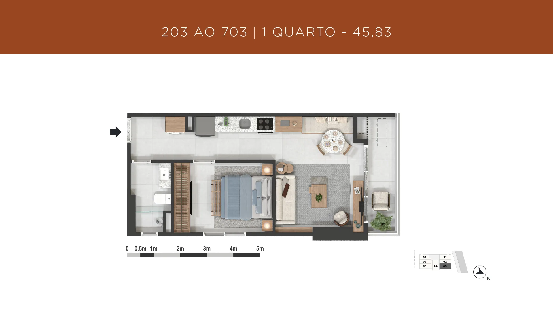 Planta 3: Gávea 99, apartamento de alto padrão na Gávea, Rio de Janeiro