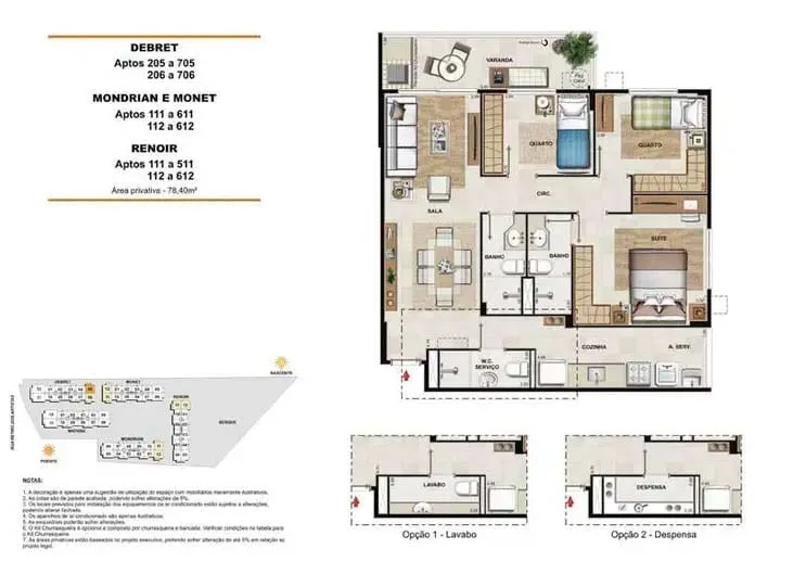 Planta 5: Américas Club Residence Recreio, casa de alto padrão no Recreio dos Bandeirantes, Rio de Janeiro
