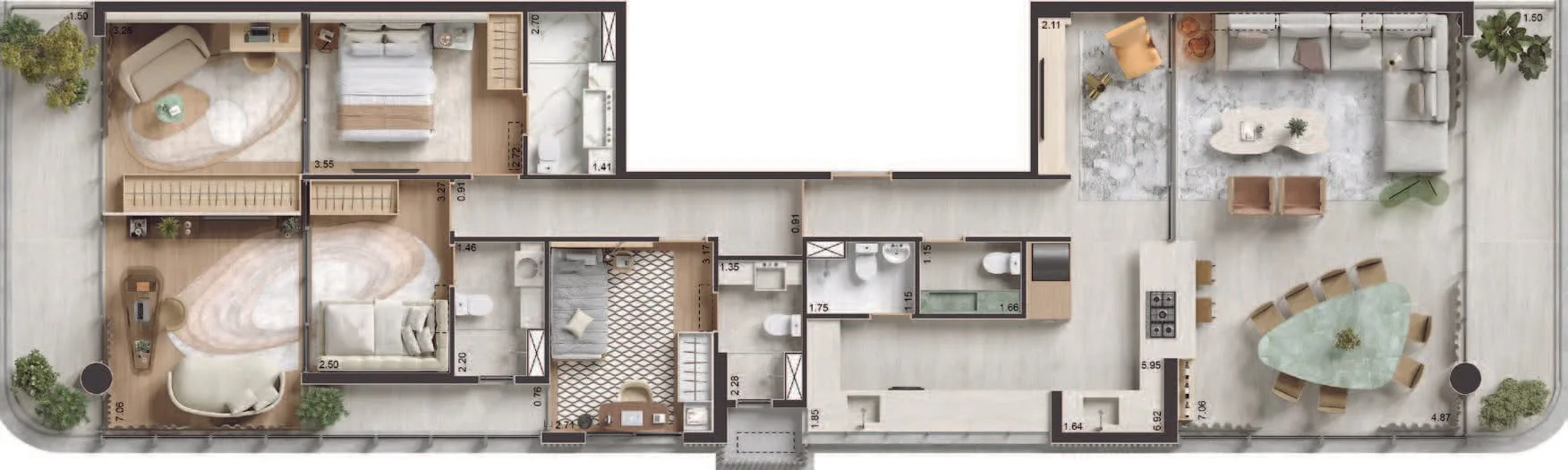 Planta 5: Vista Ipanema, apartamento de alto padrão em Ipanema, Rio de Janeiro