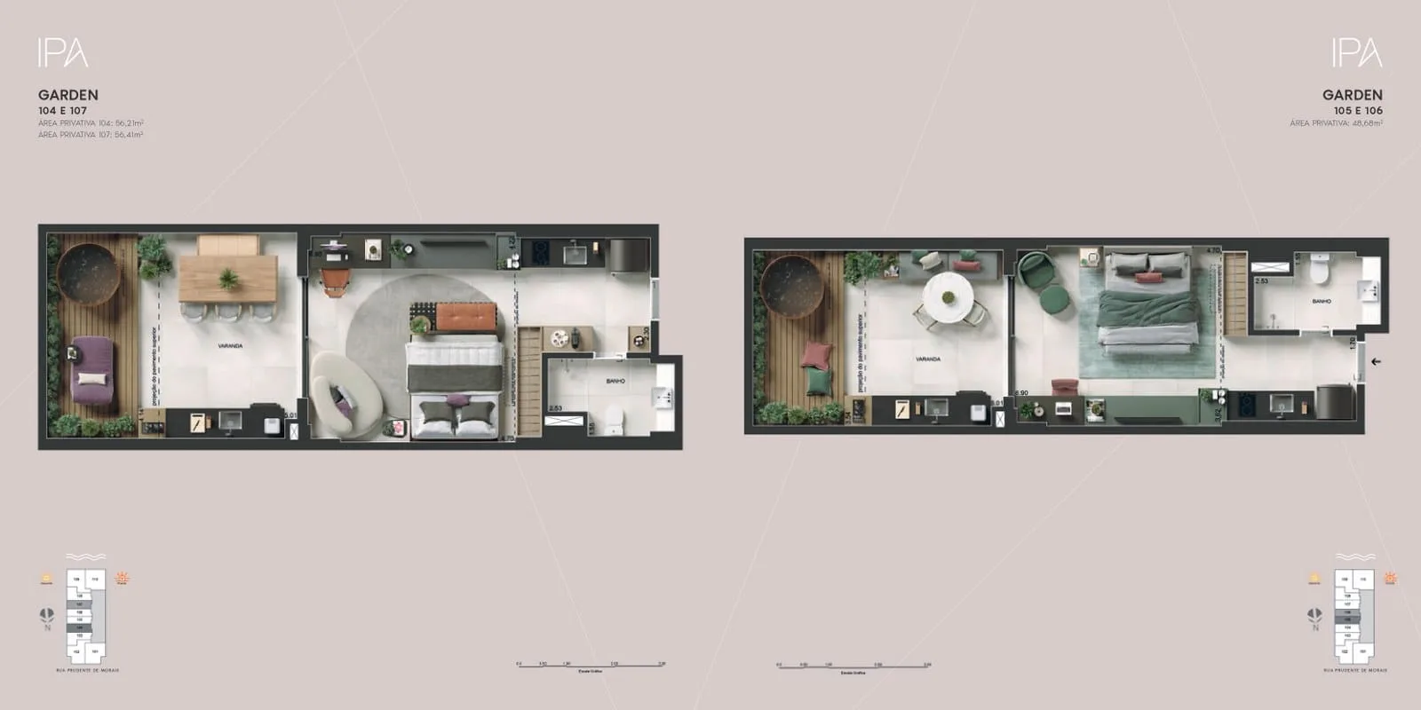 Planta 14: Ipa Studios , studio de alto padrão em Ipanema, Rio de Janeiro