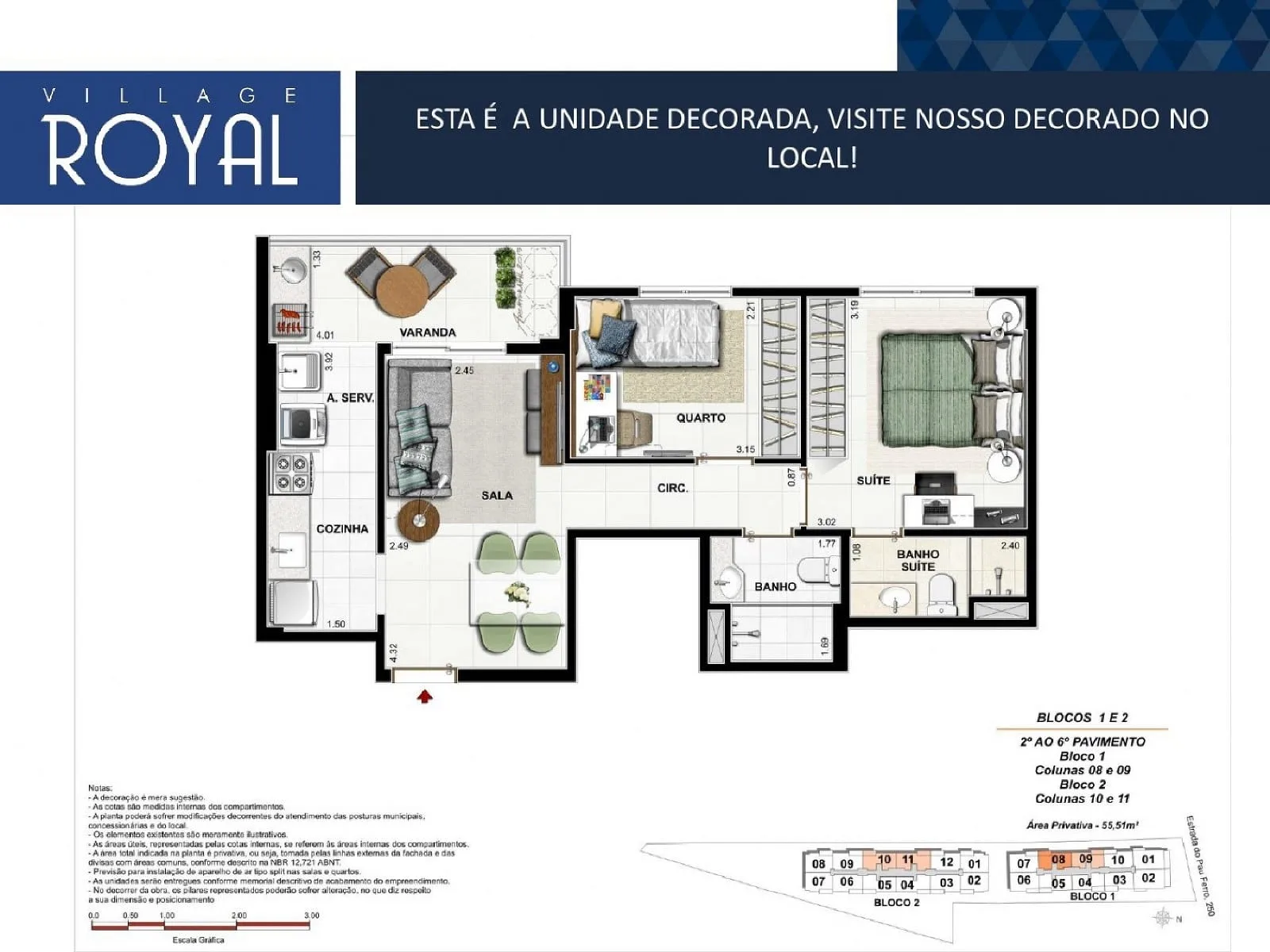 Planta 5: Village Royal Freguesia, apartamento de alto padrão em Outro, Rio de Janeiro