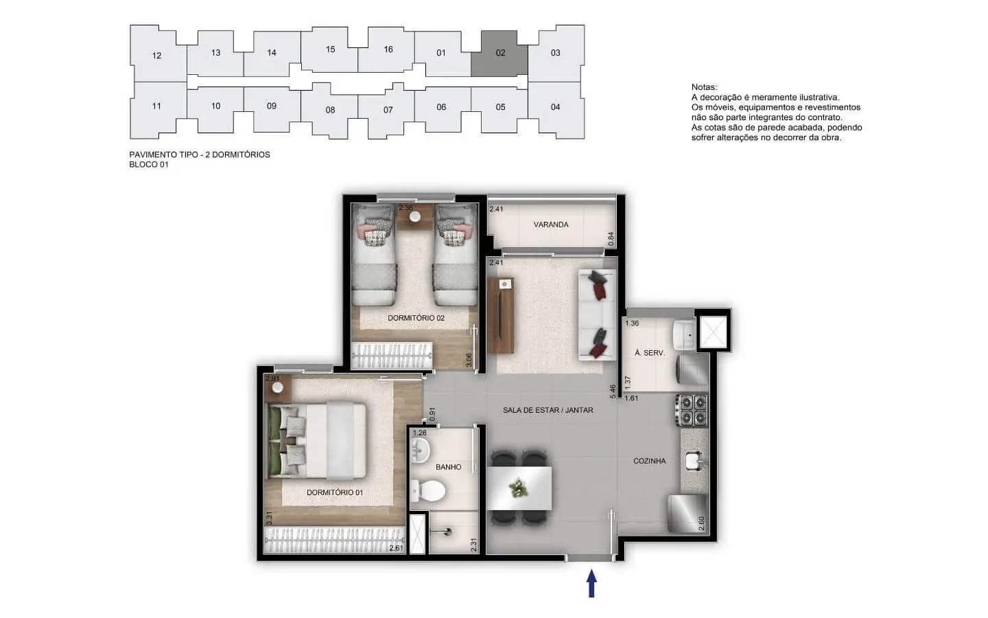 Planta 4: Orla Recreio Prainha, apartamento de alto padrão no Recreio dos Bandeirantes, Rio de Janeiro