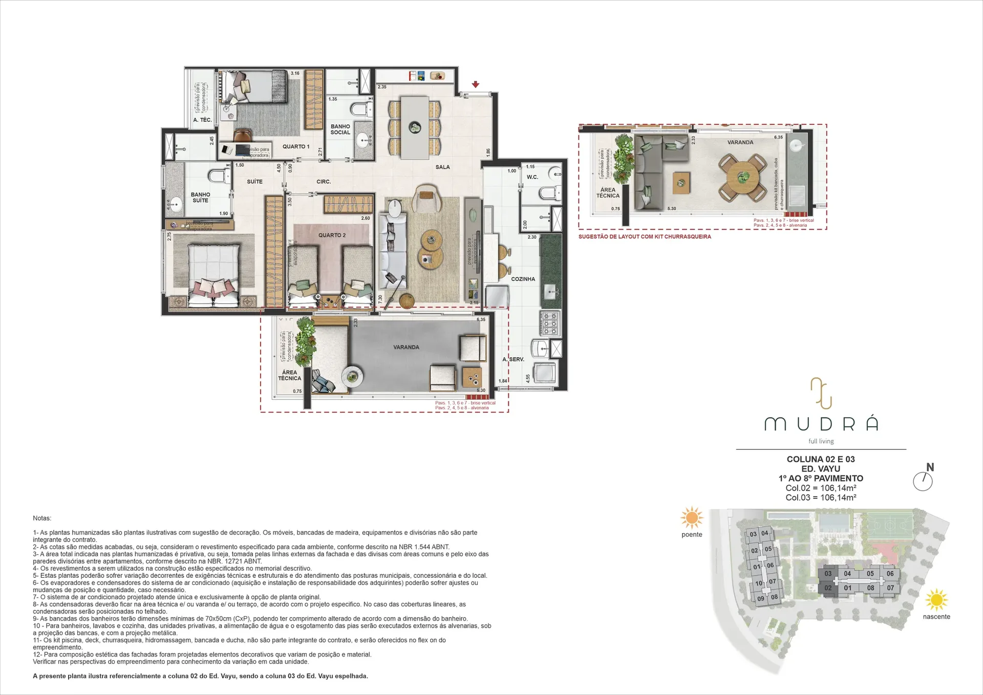 Planta 14: Barra Family Resort, apartamento de alto padrão no Recreio dos Bandeirantes, Rio de Janeiro
