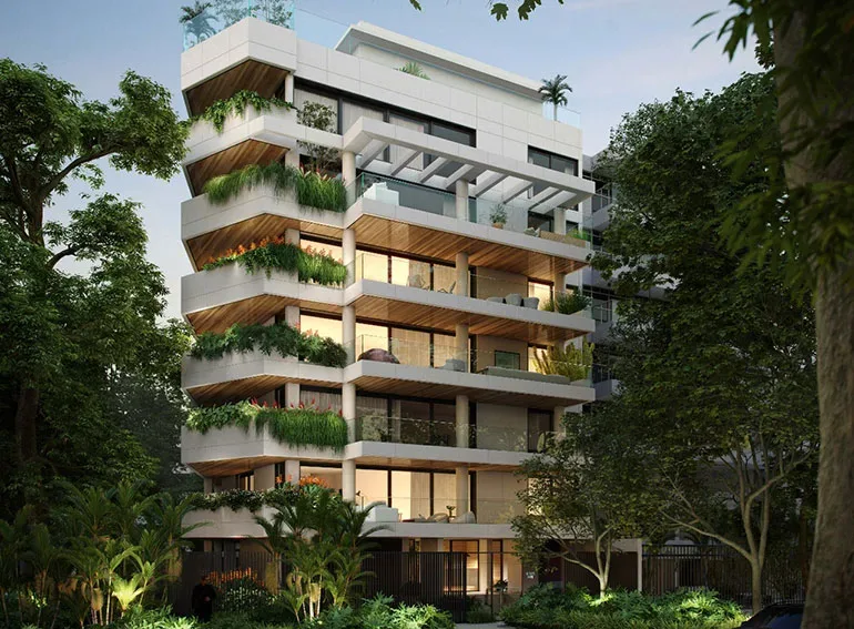 Azuis Mozak, apartamento de alto padrão na Lagoa, Rio de Janeiro