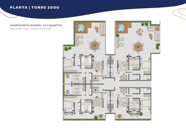 Planta 8: Breeze Inspire Residence, apartamento de alto padrão na Barra da Tijuca, Rio de Janeiro
