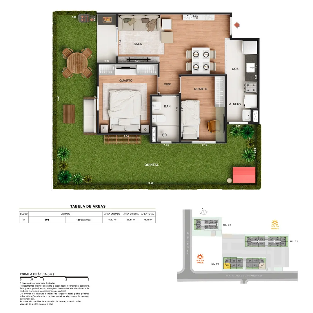 Planta 3: Vitale Walk Residencial, apartamento de alto padrão em Outro, Rio de Janeiro