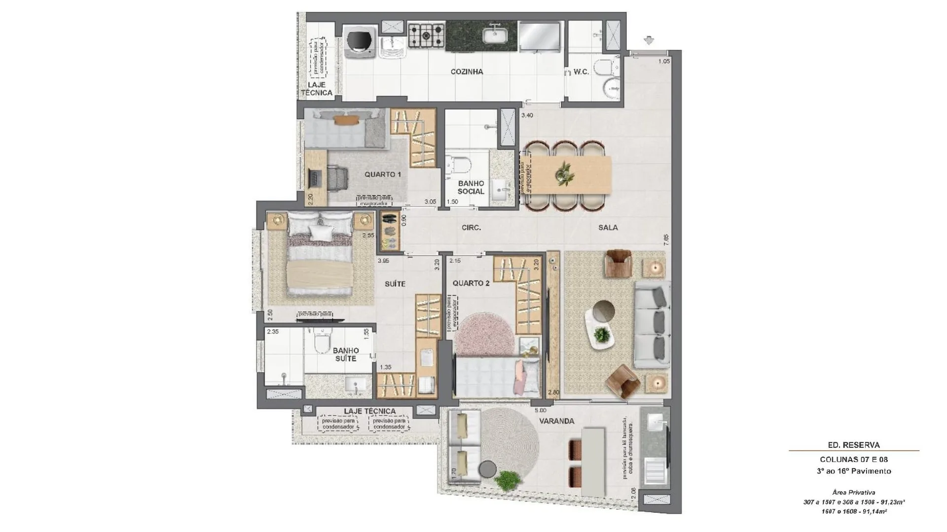 Planta 19: Endless Peninsula, apartamento de alto padrão na Barra da Tijuca, Rio de Janeiro