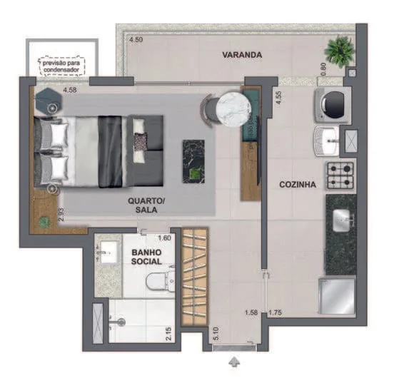 Planta 27: Iconyc By Yoo, apartamento de alto padrão em Botafogo, Rio de Janeiro