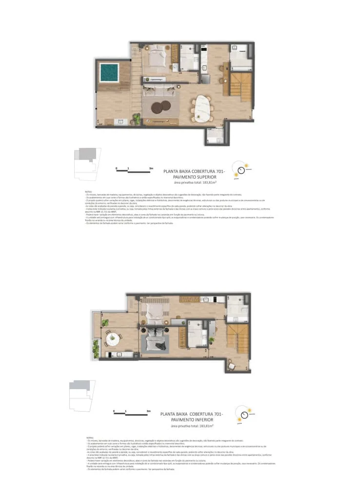 Planta 8: Ben in Rio Praia Ipanema, studio de alto padrão em Ipanema, Rio de Janeiro