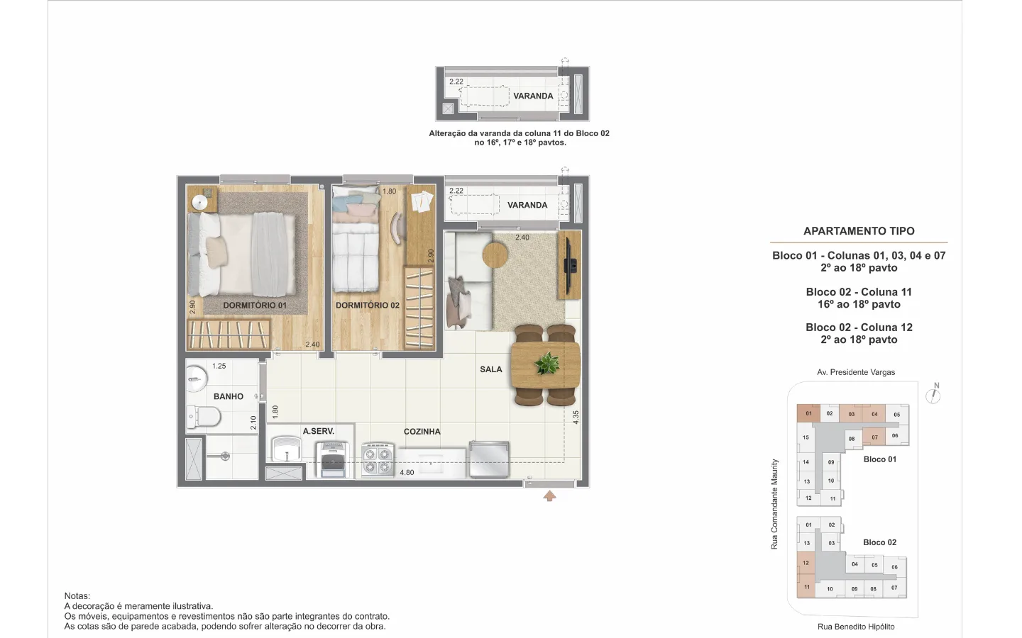 Planta 7: Saudosa Praça Onze Residencial, studio de alto padrão no Centro, Rio de Janeiro